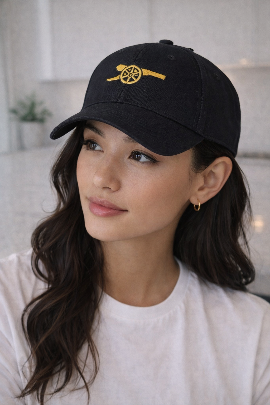 Arsenal Black Baseball Cap Gold Cannon – Arsenal Station Stall