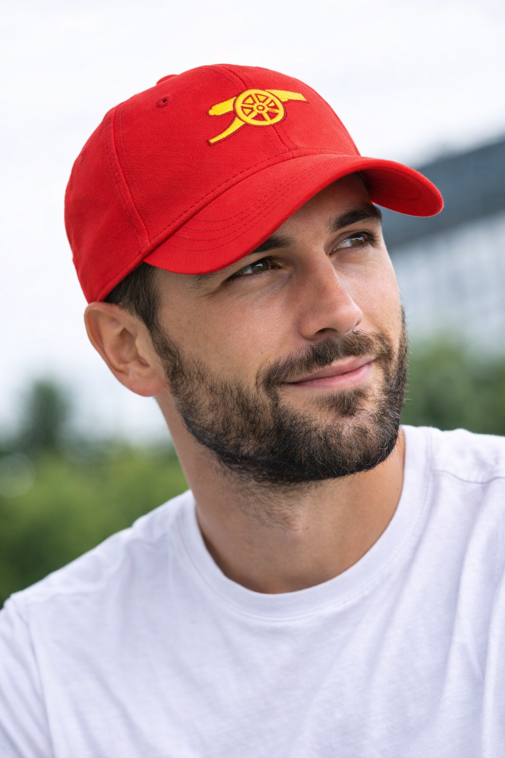 Arsenal Red Baseball Cap Gold Cannon