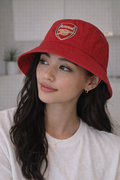 Arsenal Red Bucket Hat Crest