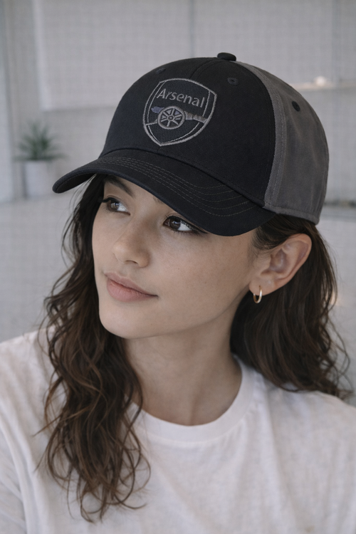 Arsenal Charcoal Black Crest Baseball Cap
