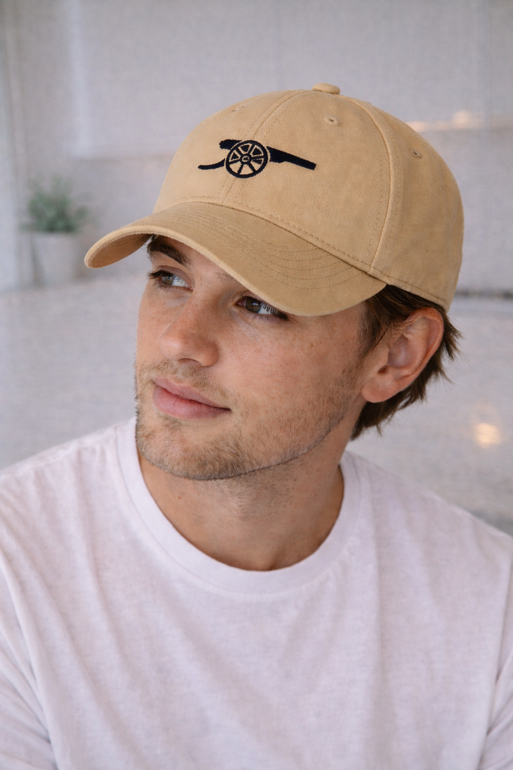 Arsenal Beige Baseball Cap Black Cannon
