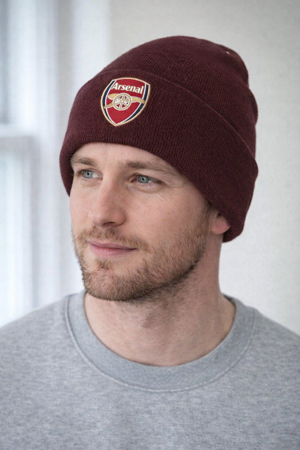 Arsenal Brown Crest Beanie