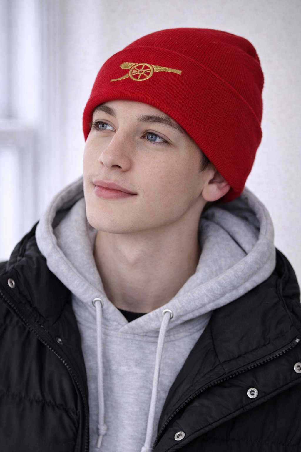 Arsenal Red Beanie Gold Cannon
