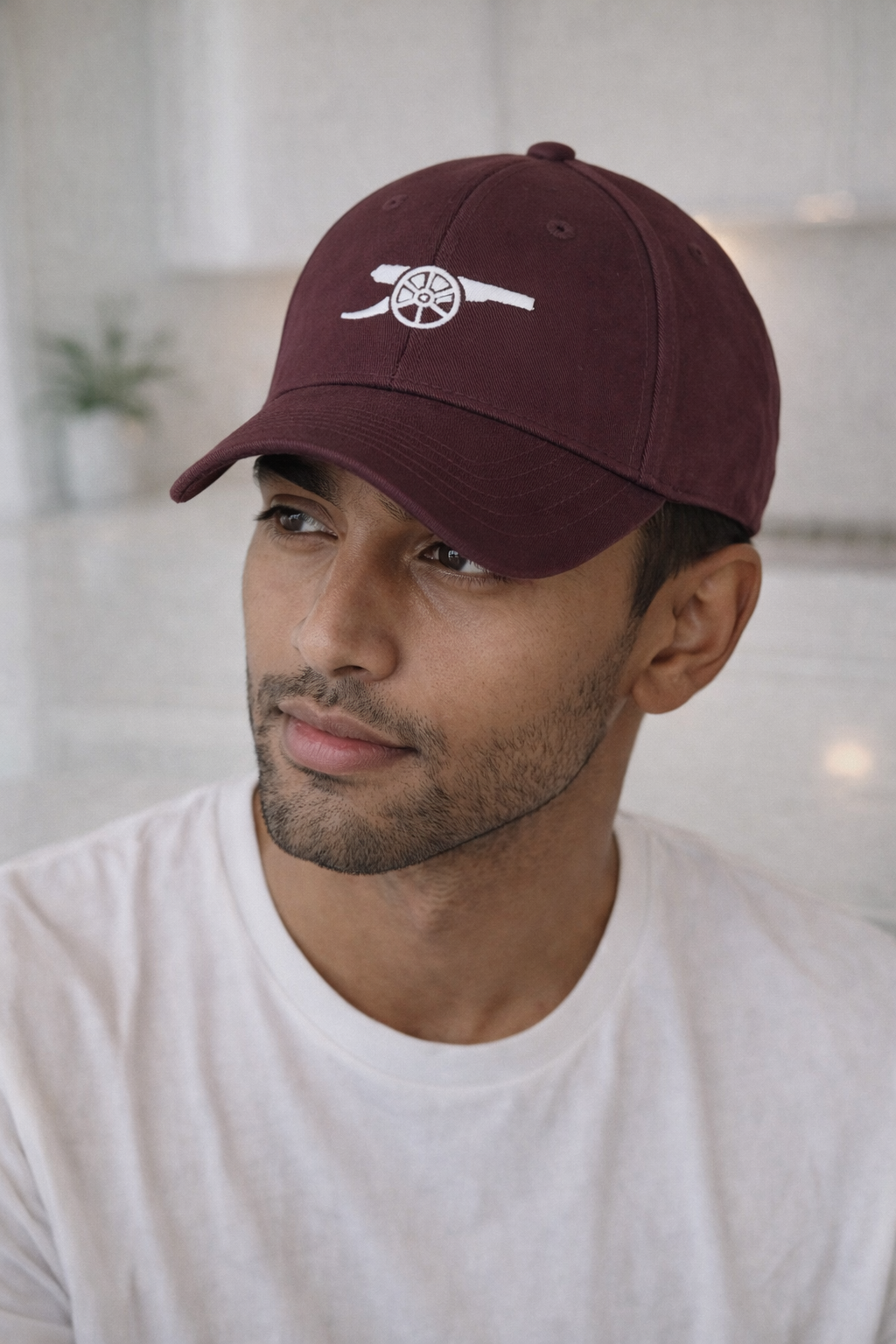 Arsenal Burgundy Baseball Cap White Cannon
