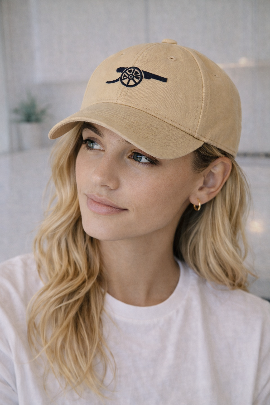 Arsenal Beige Baseball Cap Black Cannon