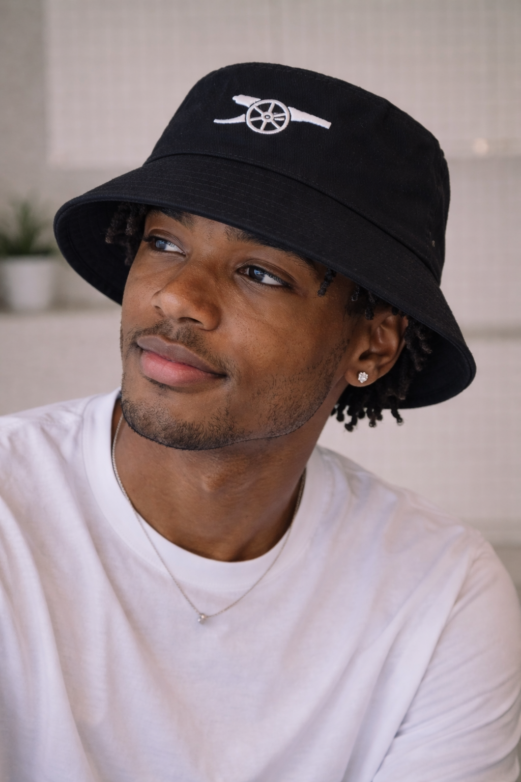 Arsenal Black Bucket Hat Crest