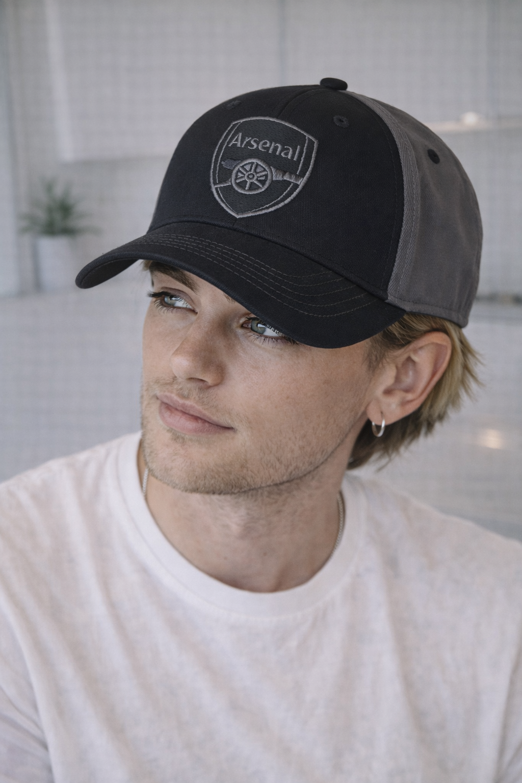 Arsenal Charcoal Black Crest Baseball Cap