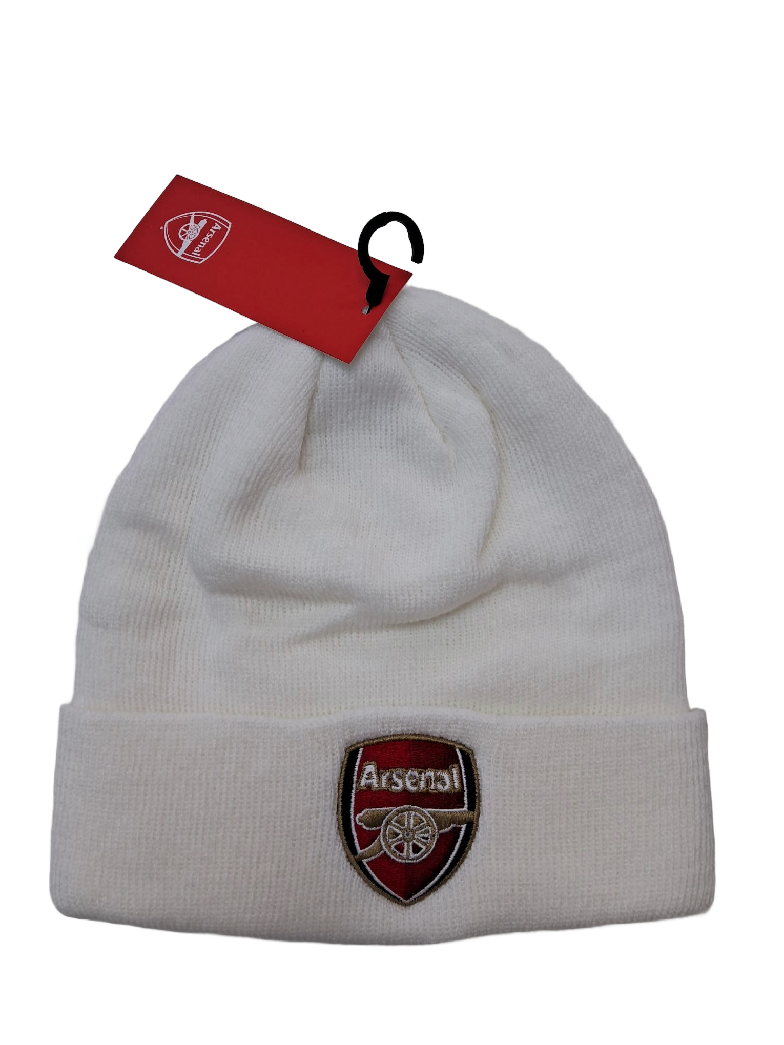 Arsenal White Crest Beanie