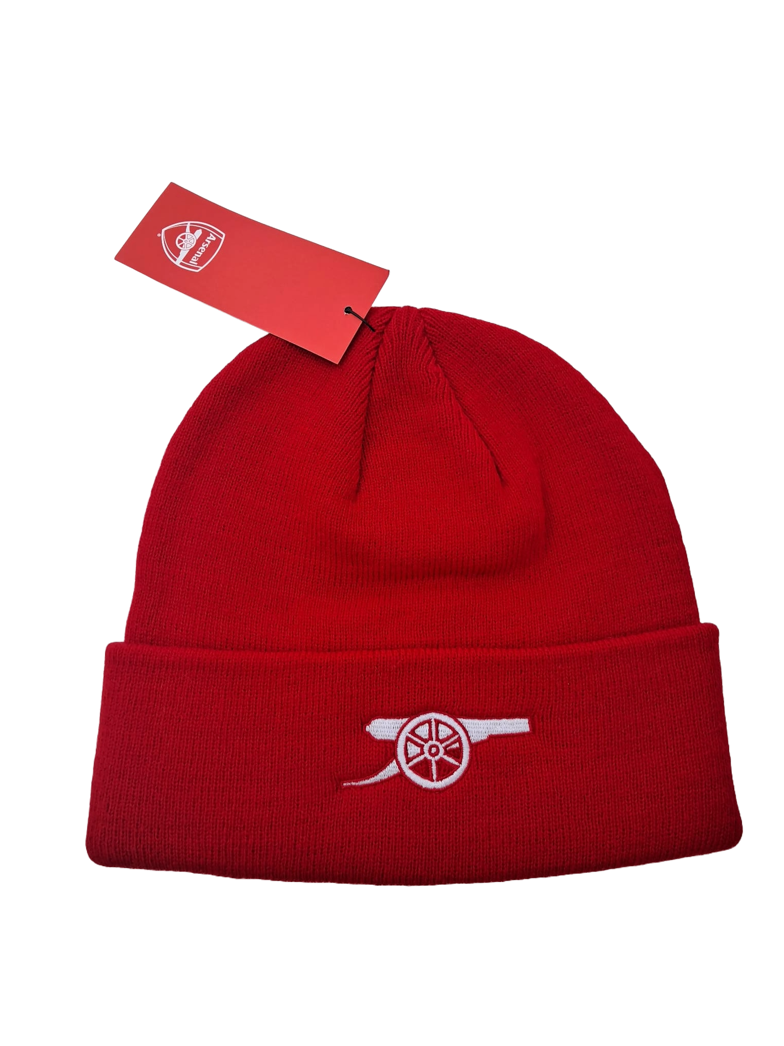 Arsenal Red Beanie White Cannon