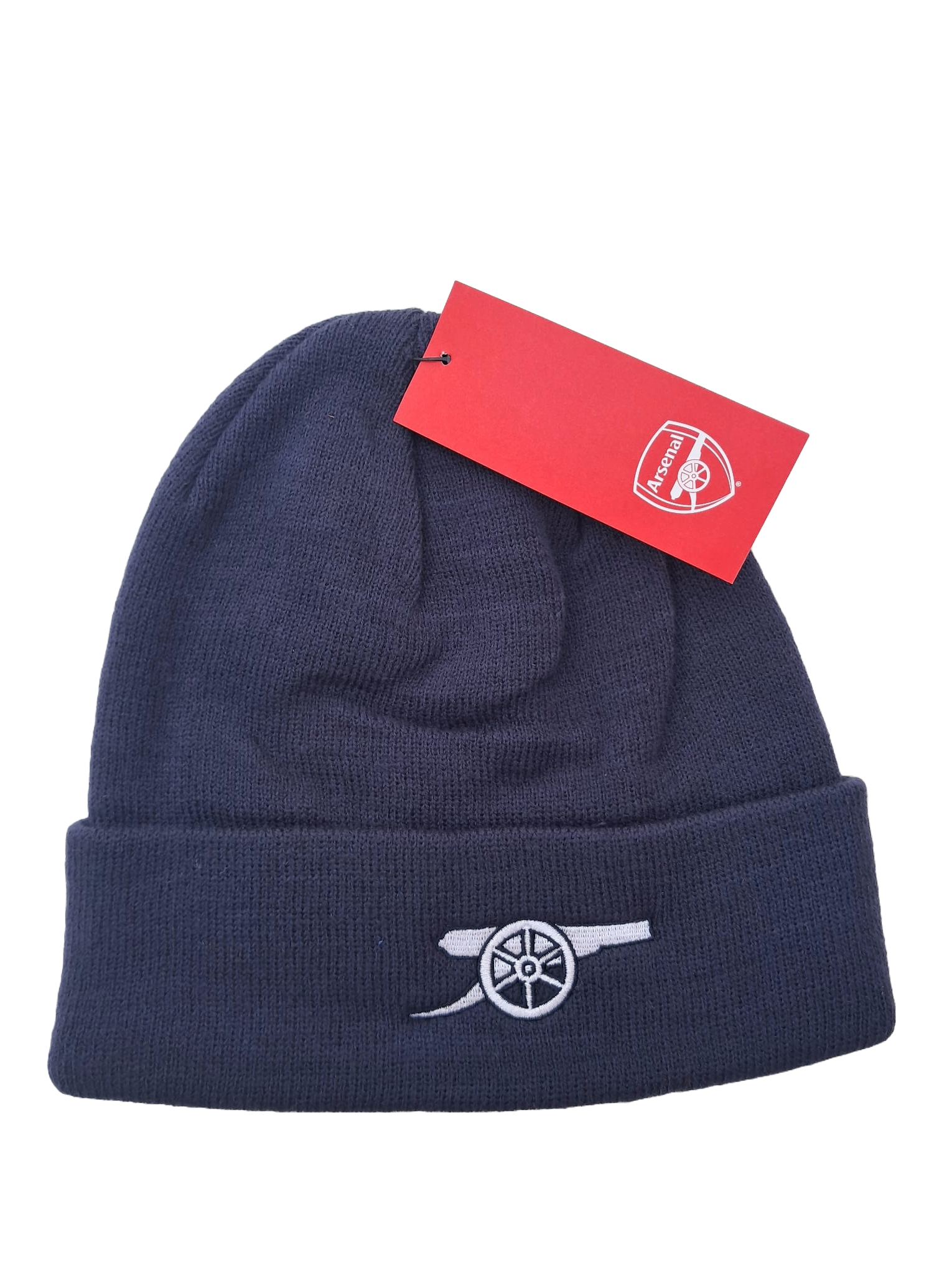Arsenal Navy Beanie White Cannon