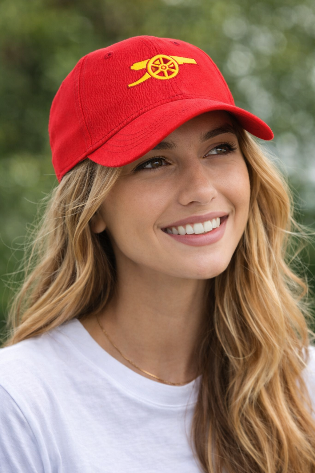 Arsenal Red Baseball Cap Gold Cannon