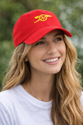 Arsenal Red Baseball Cap Gold Cannon