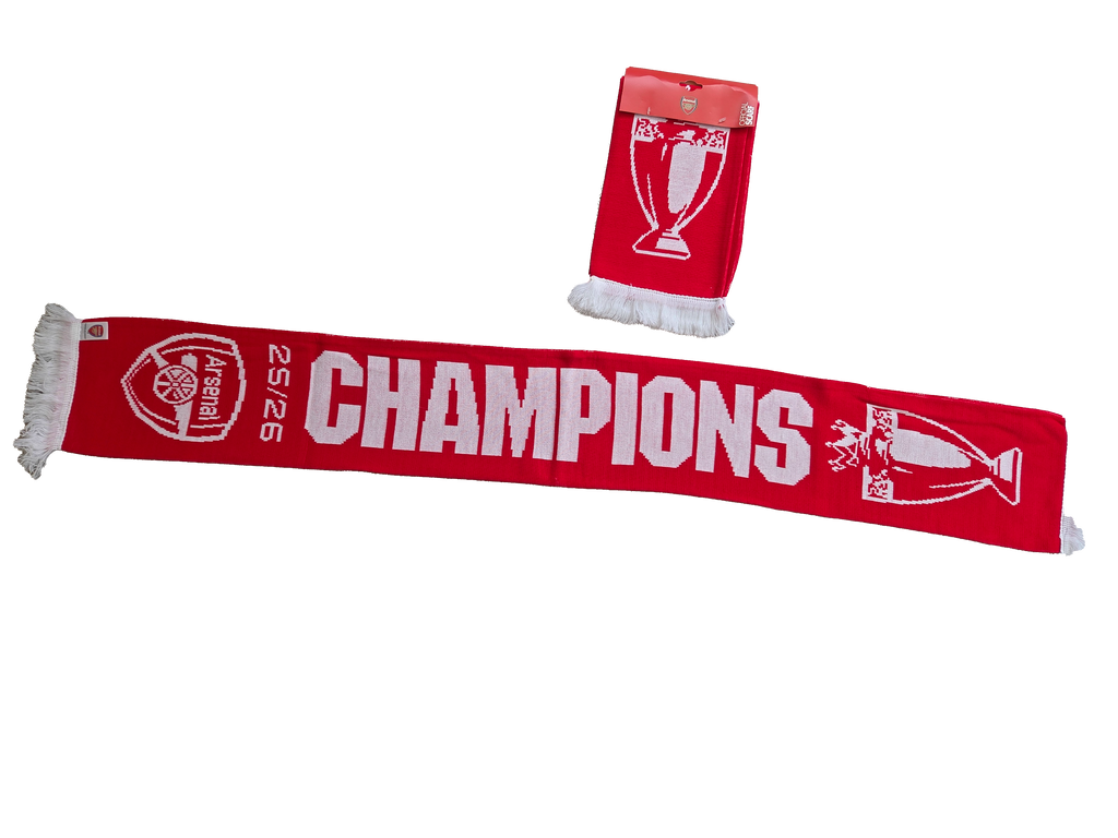 Official Red Trophy Champions Scarf