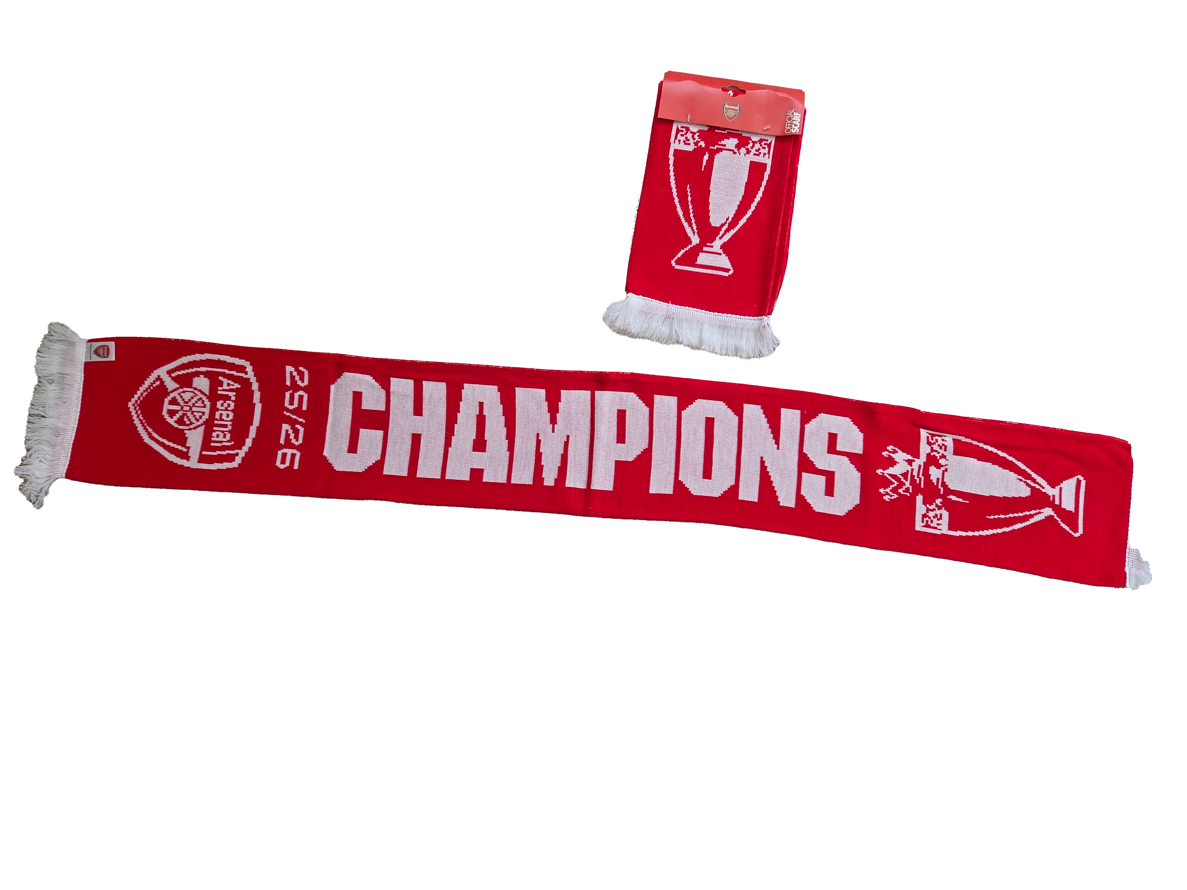 Official Red Trophy Champions Scarf